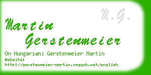 martin gerstenmeier business card